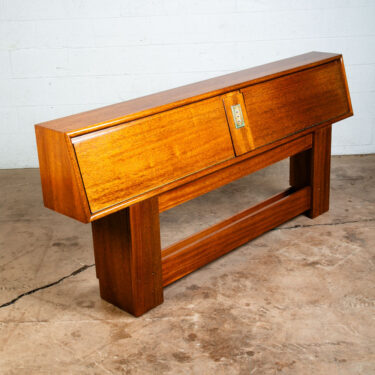 Mid Century Modern Headboard Queen Size Brown Saltman Mahogany John Keal Storage
