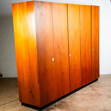 Mid Century Danish Closet Cabinet Armoire Teak Credenza Wardrobe German Locking