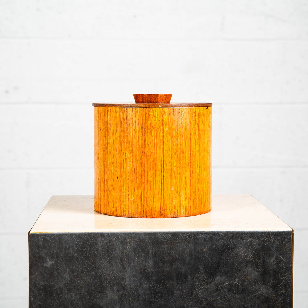 Mid Century Modern Japanese Set of Four Teak Kitchen Canister Storage Vintage VG - Image 2