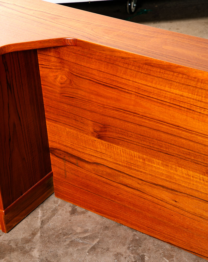 Mid Century Danish Modern Headboard Bed Frame King Headboard Nightstands Torring - Image 10