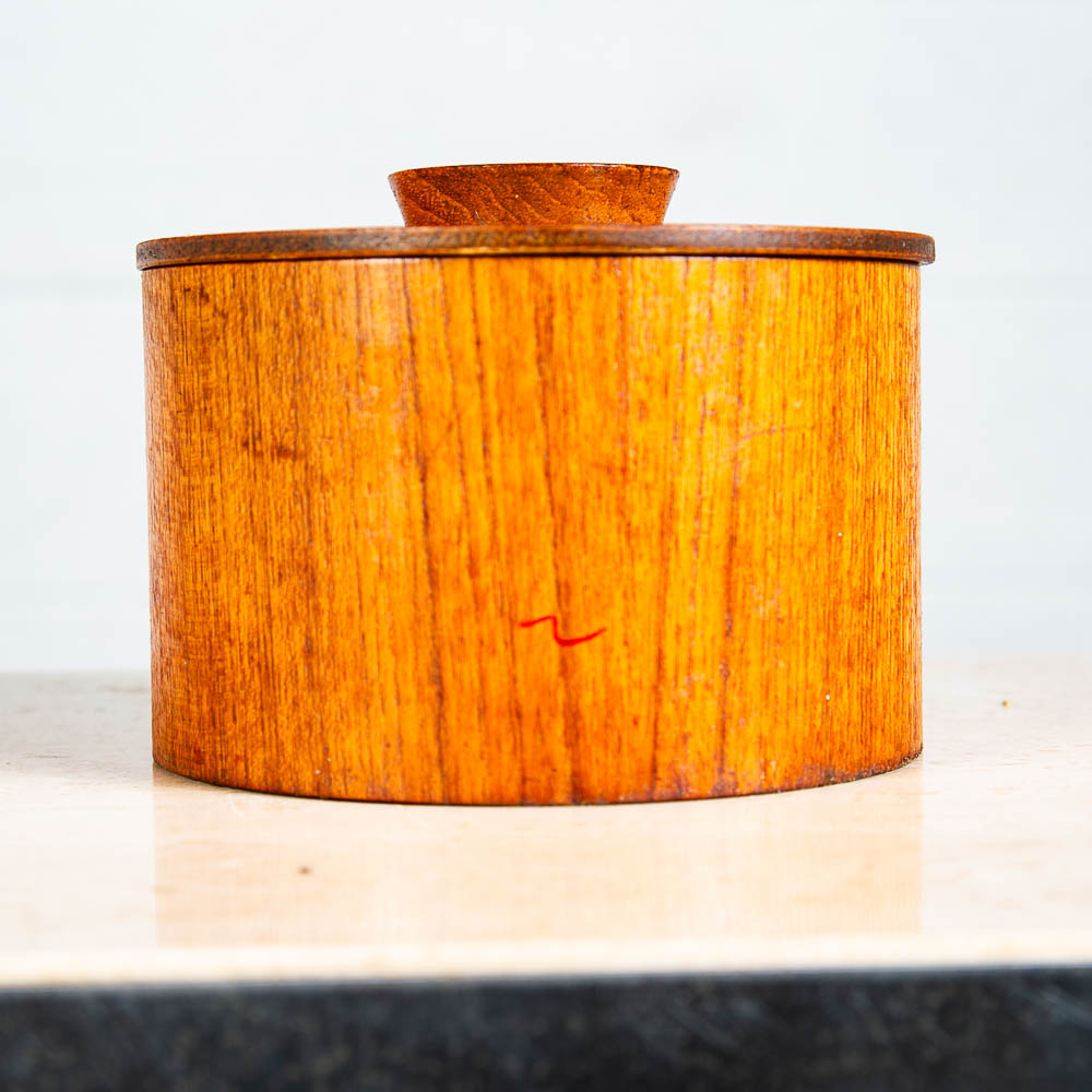 Mid Century Modern Japanese Set of Four Teak Kitchen Canister Storage Vintage VG - Image 5