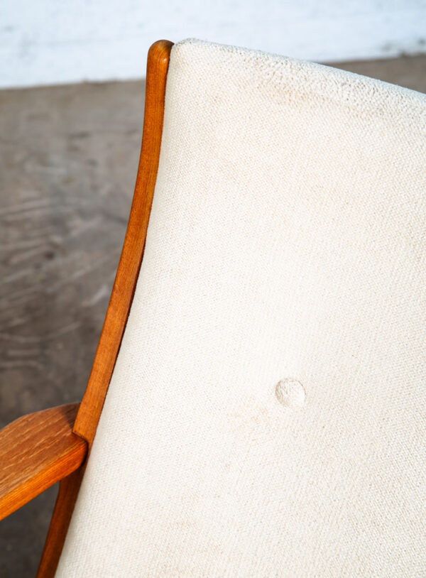 Mid Century Danish Modern Rocking Chair Teak Georg Jensen 97 Rocker Tan Tønder - Image 9