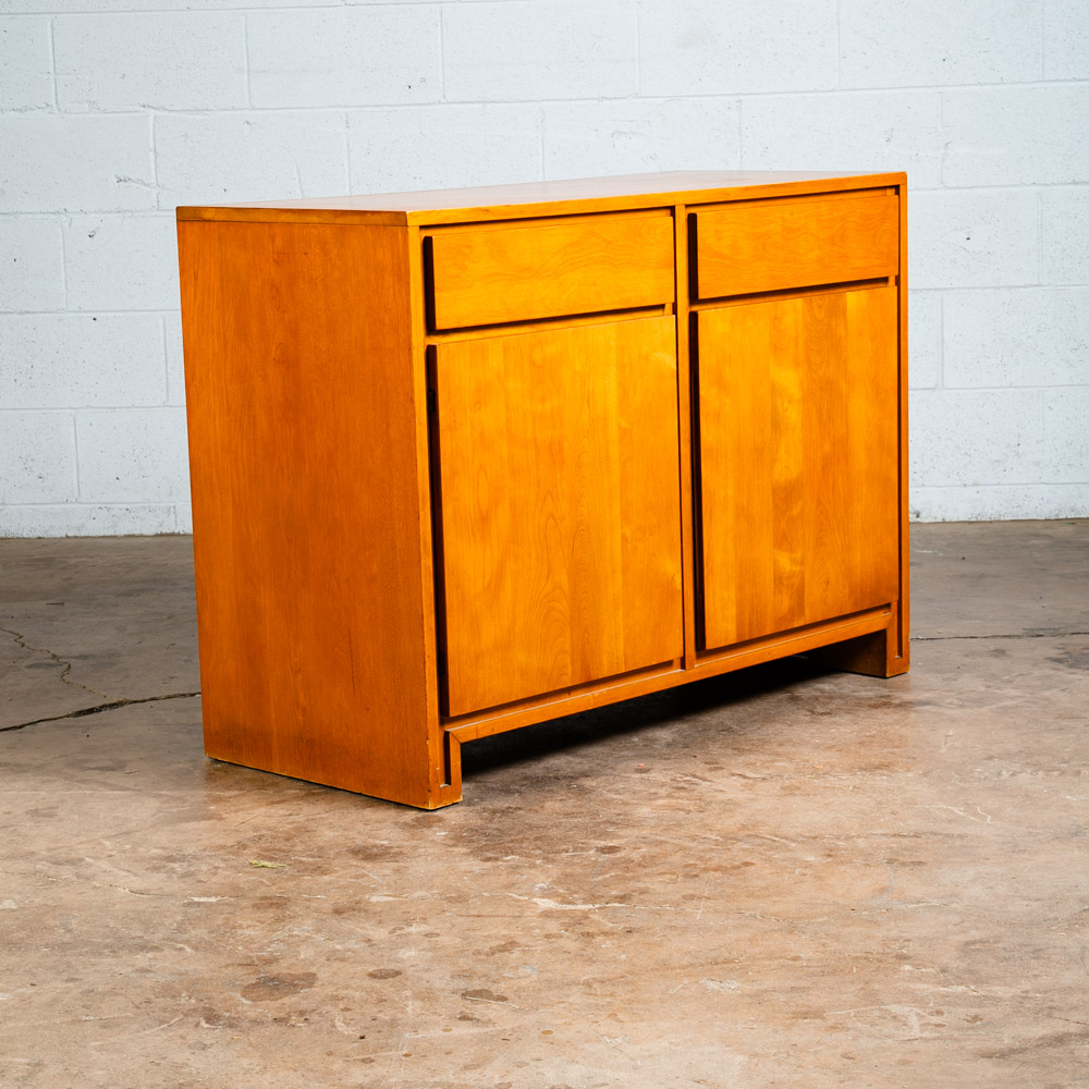 Mid Century Modern Credenza Server Buffet Conant Ball Birch Drawers Compact Mcm - Image 3