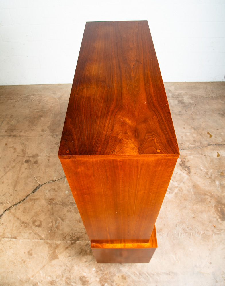 Mid Century Modern China Cabinet Hutch Glass Display Walnut Furniture Drawers - Image 4