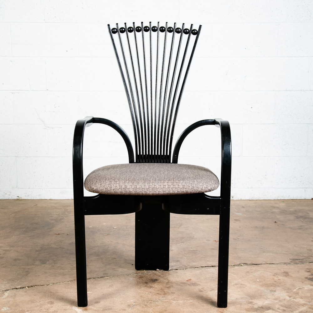 Mid Century Modern Dining Chairs Set 6 Totem Westnofa Black Torstein Nilsen Arms - Image 4
