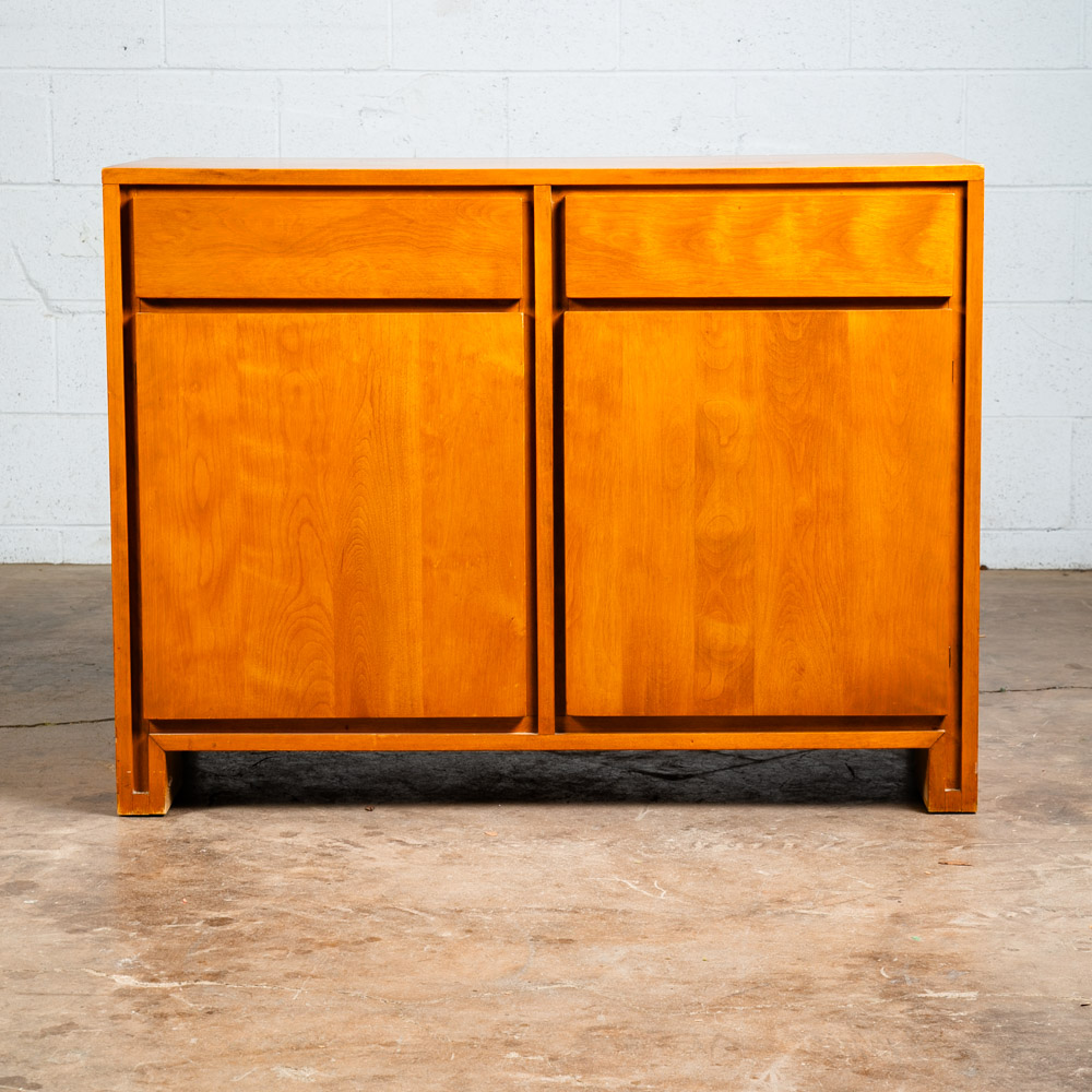 Mid Century Modern Credenza Server Buffet Conant Ball Birch Drawers Compact Mcm - Image 2
