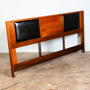 Mid Century Modern Headboard Bed Frame Walnut Storage King Brown Saltman Keal