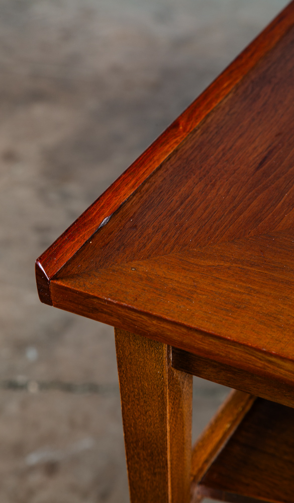 Mid Century Modern End Side Tables Nightstands Set American Martinsville Walnut - Image 12