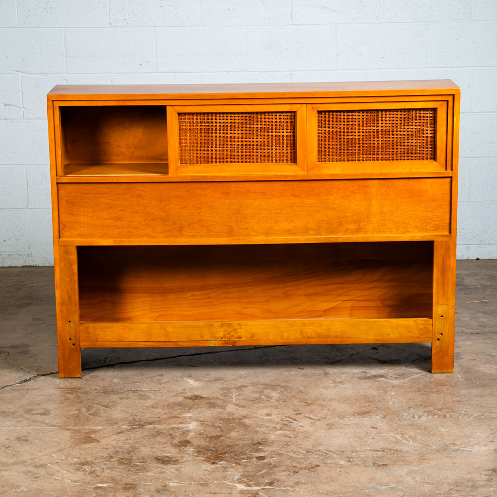 Mid Century Modern Headboard Full Bed Frame Birch Conant Ball Blonde Storage Mcm - Image 6