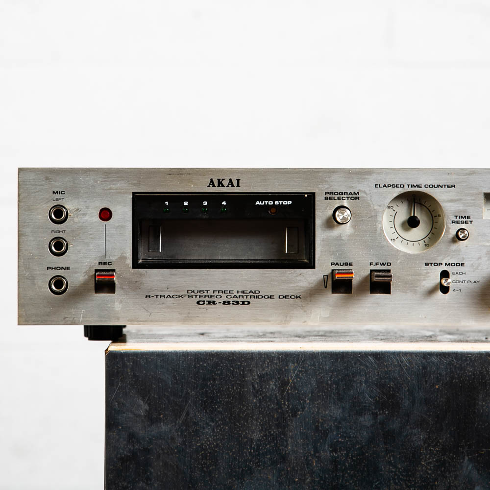 Mid Century Modern Vintage Tape Deck Akai Silver Face CR-83D 2-Head Single Mcm - Image 2