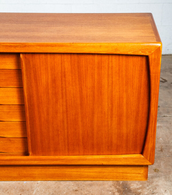 Mid Century Danish Modern Credenza Sideboard Dyrlund Teak Drawer 2 Doors Denmark - Image 10