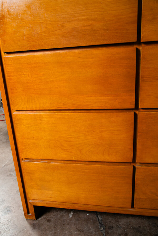 Mid Century Modern Dresser 8 Drawer Highboy Conant Ball Leslie Diamond Blonde - Image 8
