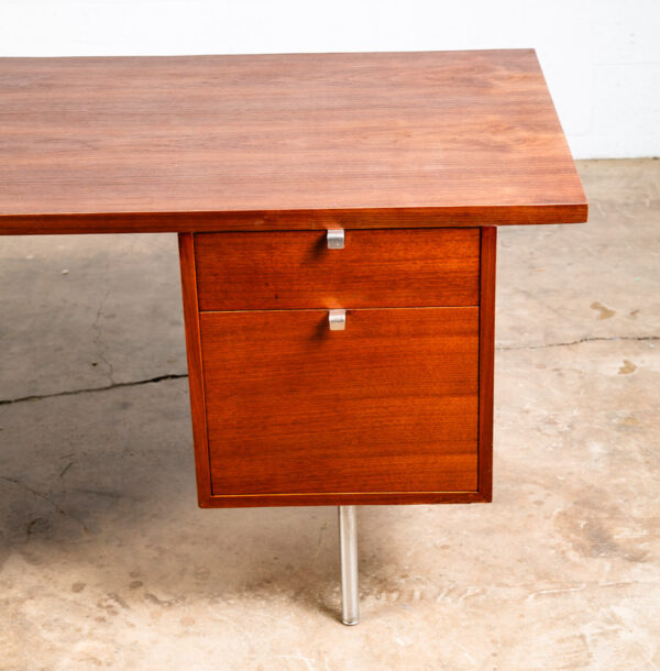 Mid Century Modern Desk Executive George Nelson Herman Miller Credenza Walnut NM - Image 7