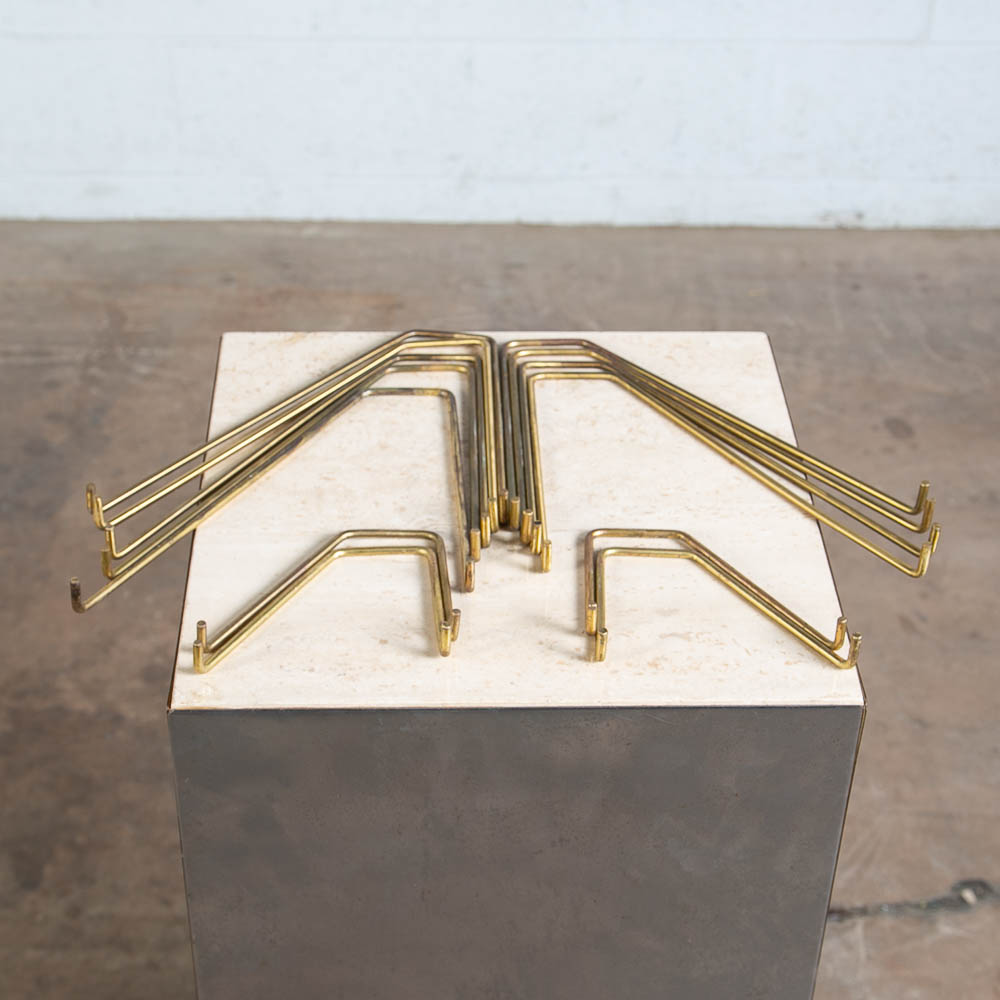 Mid Century Danish Modern Cado Royal Wall Unit Brass Brackets Cadovius Set of 13 - Image 2