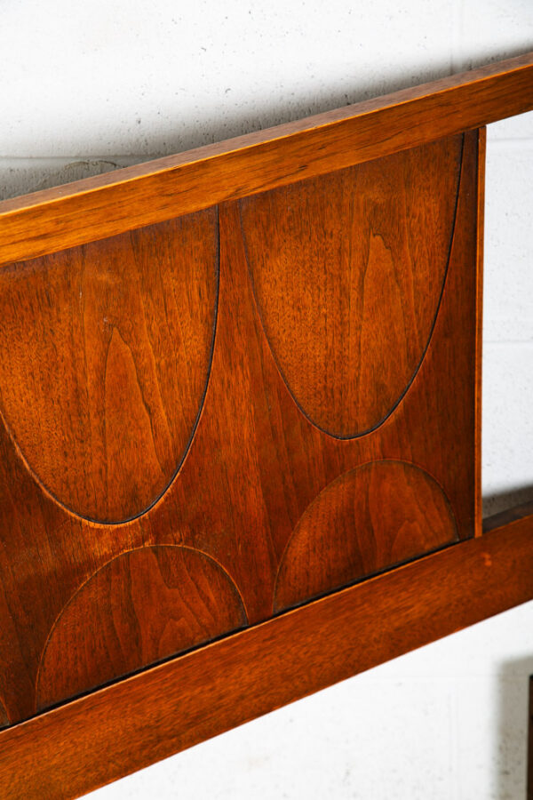 Mid Century Modern Headboard Bed Frame Full Size Broyhill Brasilia Head Board VG - Image 6