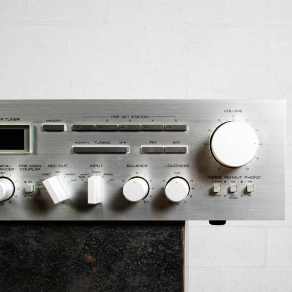 Yamaha Receiver Natural Sound R-900 Stereo Receiver Amp Silver Rosewood Paneling - Image 6