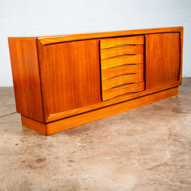 Mid Century Danish Modern Credenza Sideboard Dyrlund Teak Drawer 2 Doors Denmark