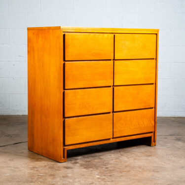 Mid Century Modern Dresser 8 Drawer Highboy Conant Ball Leslie Diamond Blonde