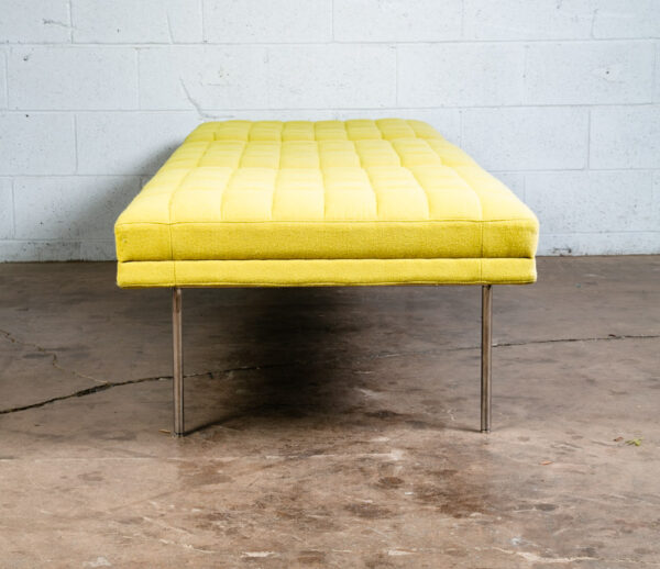 Mid Century Modern Daybed Chaise Tuxedo Bench Herman Miller Yellow Geiger Steel - Image 4