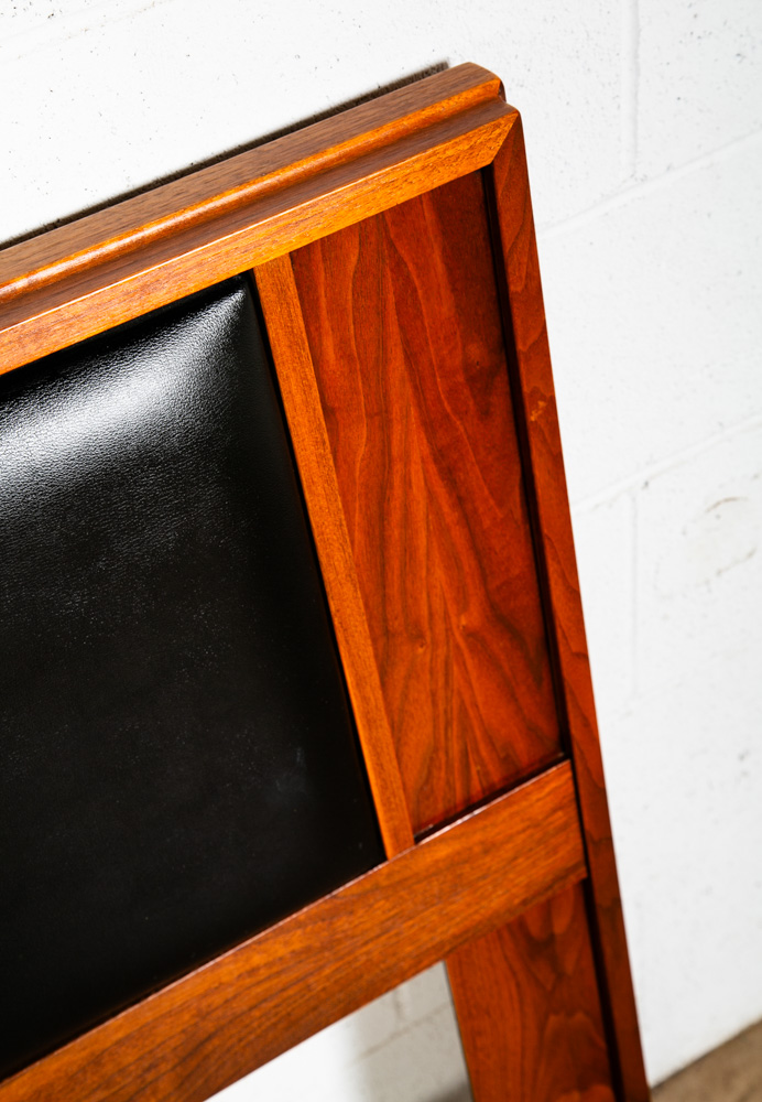 Mid Century Modern Headboard Bed Frame Walnut Storage King Brown Saltman Keal - Image 12