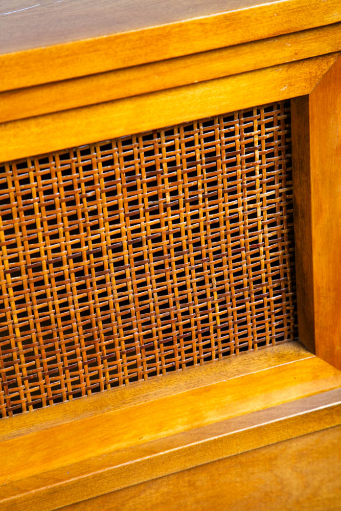 Mid Century Modern Headboard Full Bed Frame Birch Conant Ball Blonde Storage Mcm - Image 11
