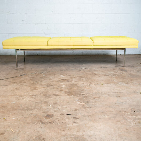 Mid Century Modern Daybed Chaise Tuxedo Bench Herman Miller Yellow Geiger Steel - Image 8
