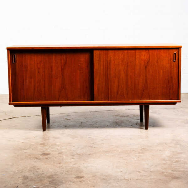 Mid Century Danish Modern Credenza Sideboard Dyrlund Teak Drawer 2 Doors Denmark - Image 2