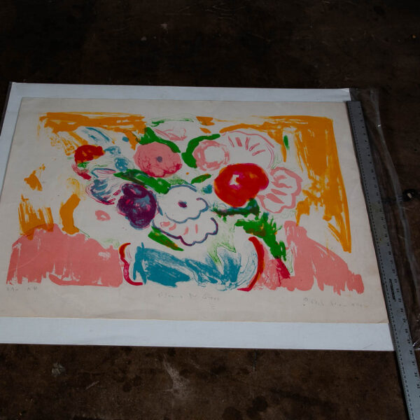 Mid Century Modern Artist's Print Bob Paul Kane Flowers Nicoises Signed Numbered - Image 5