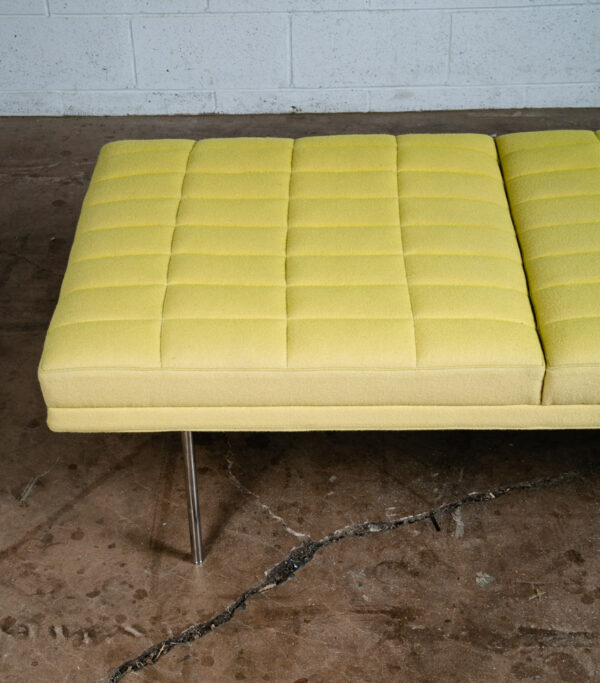 Mid Century Modern Daybed Chaise Tuxedo Bench Herman Miller Yellow Geiger Steel - Image 10