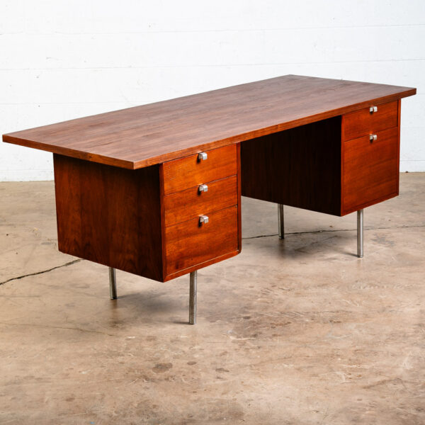 Mid Century Modern Desk Executive George Nelson Herman Miller Credenza Walnut NM - Image 6