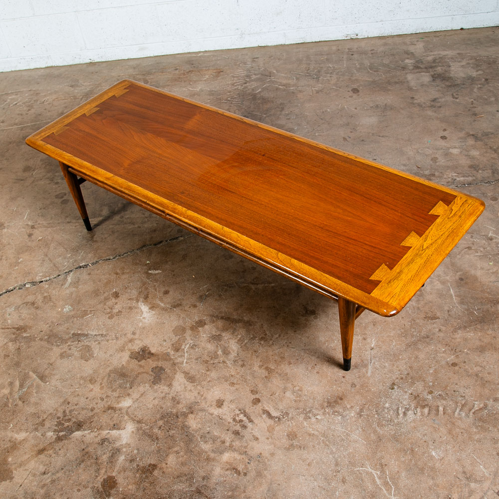 Mid Century Modern Coffee Table Walnut Lane Acclaim Long Cocktail Surfboard Mcm