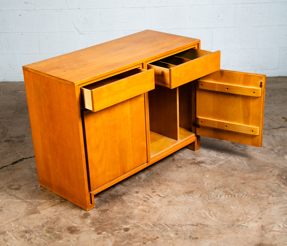 Mid Century Modern Credenza Server Buffet Conant Ball Birch Drawers Compact Mcm - Image 6