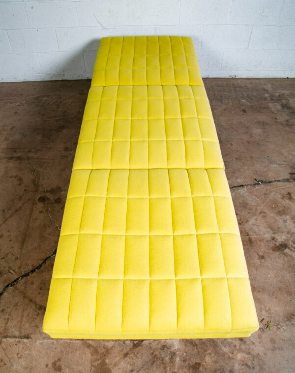 Mid Century Modern Daybed Chaise Tuxedo Bench Herman Miller Yellow Geiger Steel - Image 3