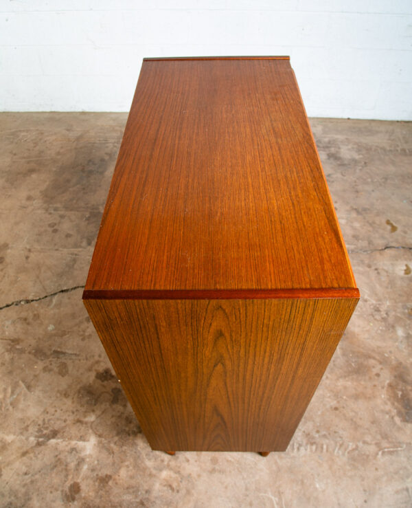 Mid Century Danish Modern Highboy Dresser 6 Drawer Teak Denmark Vintage Mcm Legs - Image 7