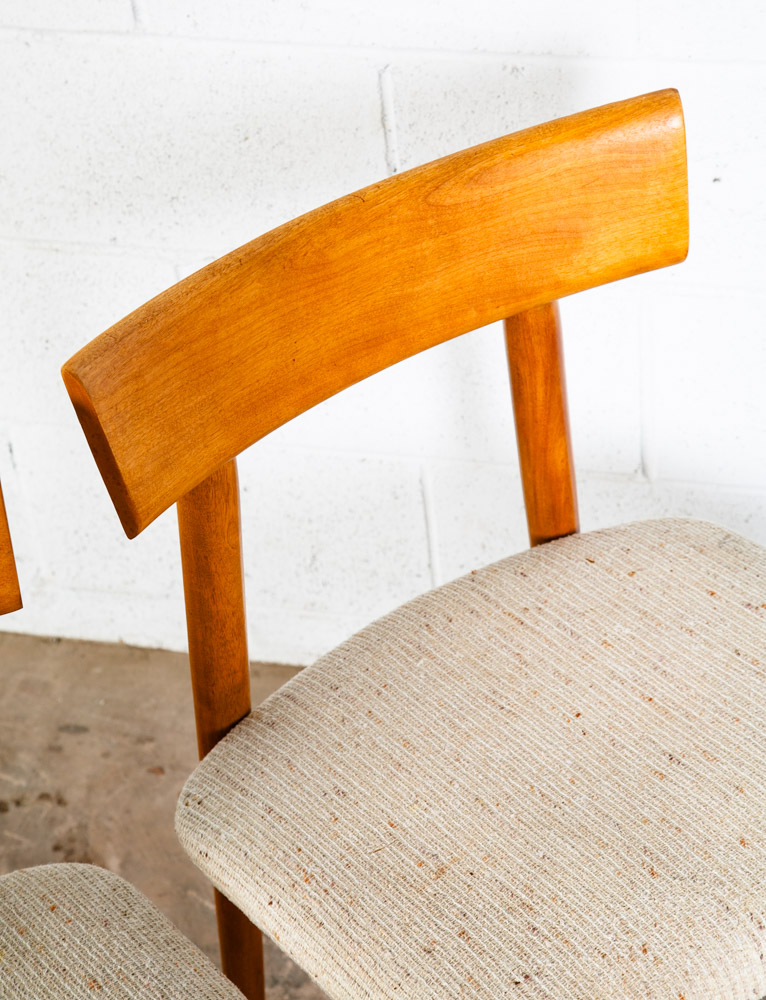 Mid Century Modern Dining Chairs Set 4 Conant Ball Russell Wright Maple White - Image 10