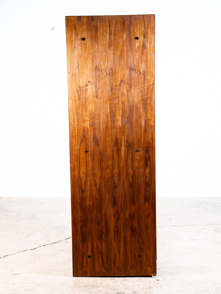 Mid Century Modern Armoire Wardrobe Doors Closet Solid Walnut Vintage Danish Bar - Image 3