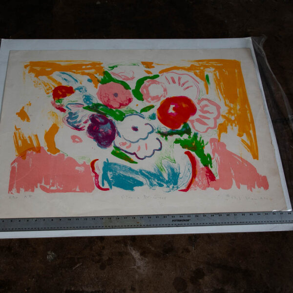 Mid Century Modern Artist's Print Bob Paul Kane Flowers Nicoises Signed Numbered - Image 4