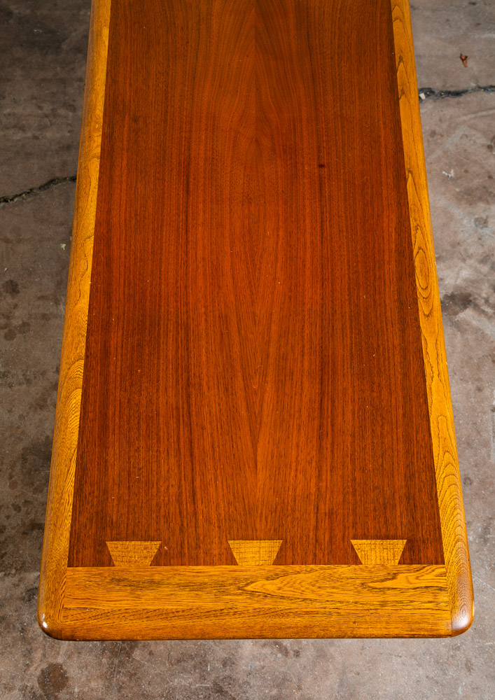 Mid Century Modern Coffee Table Walnut Lane Acclaim Long Cocktail Surfboard Mcm - Image 10