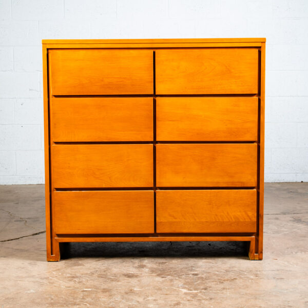 Mid Century Modern Dresser 8 Drawer Highboy Conant Ball Leslie Diamond Blonde - Image 2