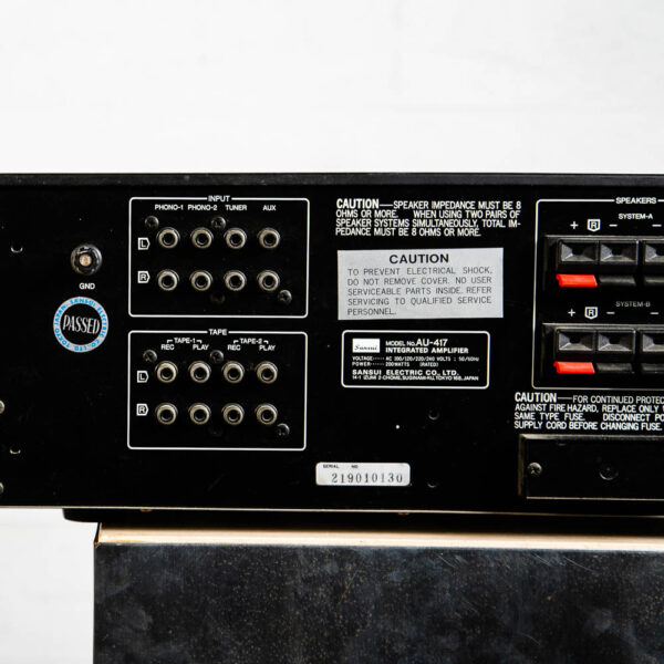 Vintage Sansui AU-417 Integrated Amplifier Stereo Amp Black 1980 Home Audio Hifi - Image 8