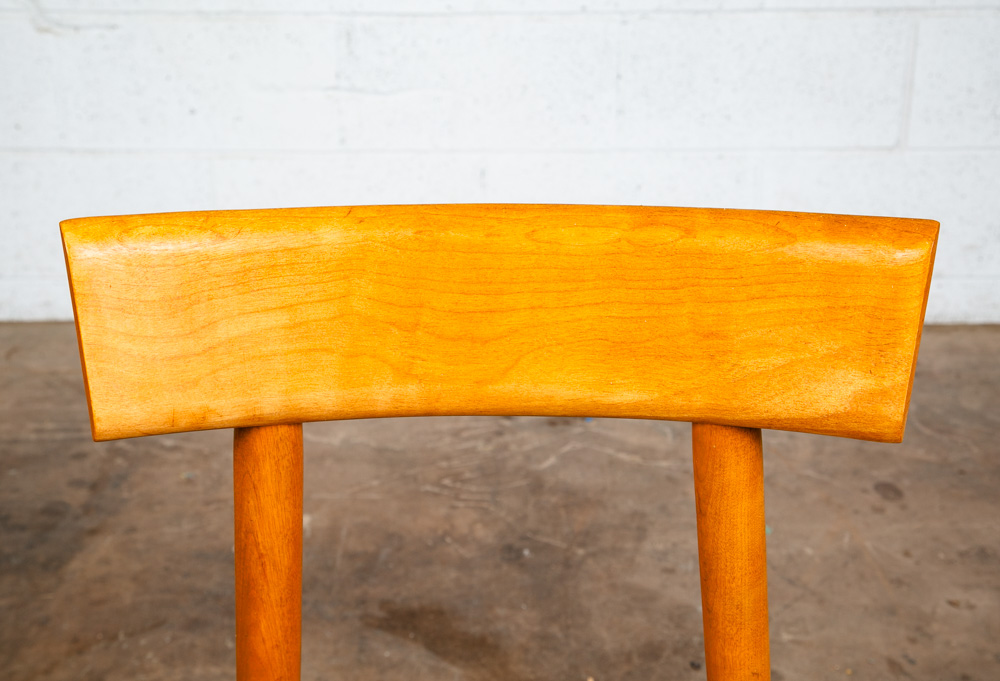 Mid Century Modern Dining Chairs Set 4 Conant Ball Russell Wright Maple White - Image 7