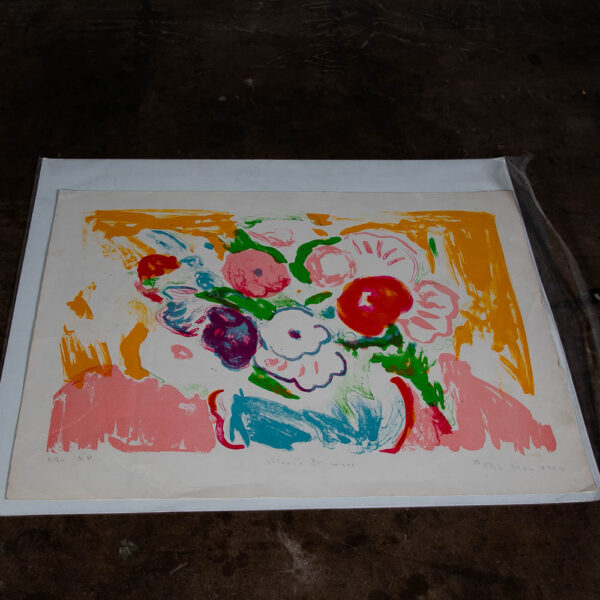 Mid Century Modern Artist's Print Bob Paul Kane Flowers Nicoises Signed Numbered - Image 3