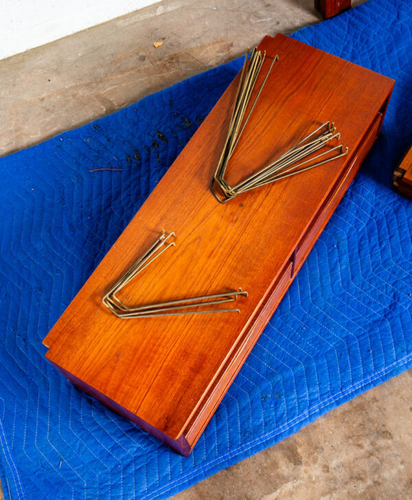 Mid Century Danish Modern Wall Unit Teak Wood Poul Cadovius Cado Modular Shelves - Image 8