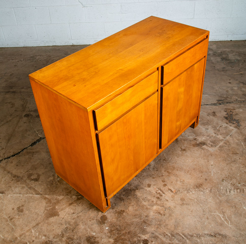 Mid Century Modern Credenza Server Buffet Conant Ball Birch Drawers Compact Mcm - Image 5