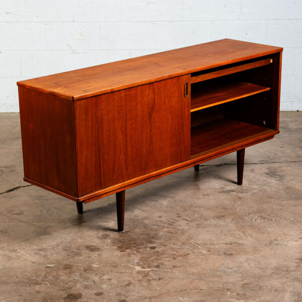 Mid Century Danish Modern Credenza Sideboard Dyrlund Teak Drawer 2 Doors Denmark - Image 6