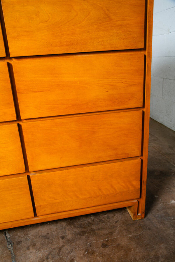 Mid Century Modern Dresser 8 Drawer Highboy Conant Ball Leslie Diamond Blonde - Image 9