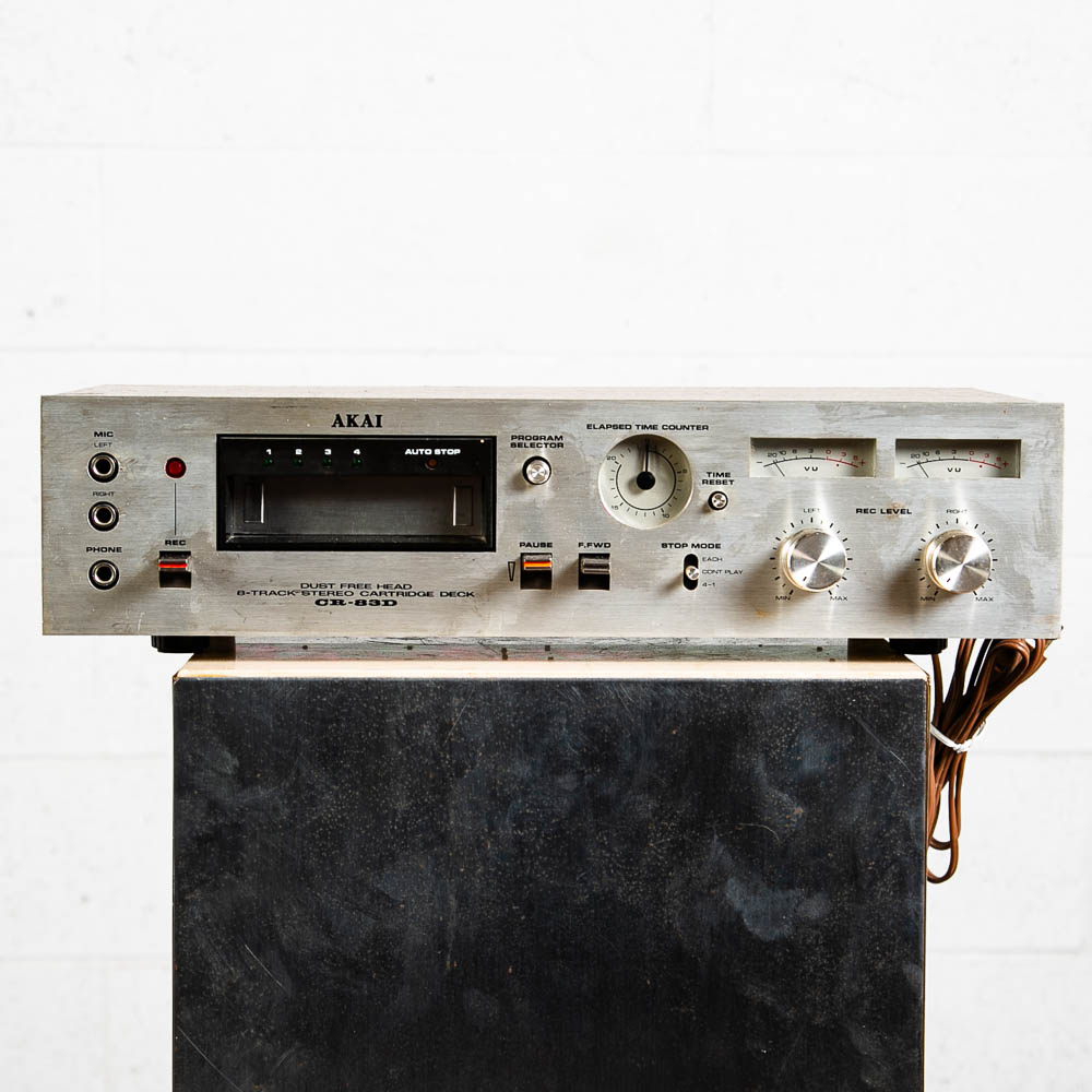 Mid Century Modern Vintage Tape Deck Akai Silver Face CR-83D 2-Head Single Mcm