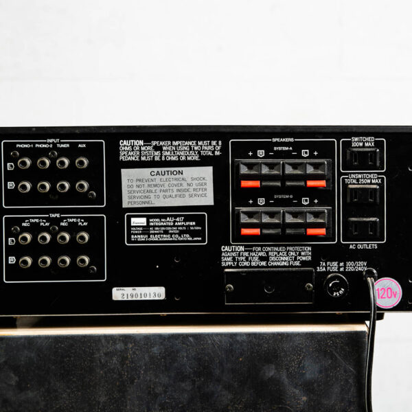 Vintage Sansui AU-417 Integrated Amplifier Stereo Amp Black 1980 Home Audio Hifi - Image 10