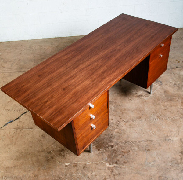 Mid Century Modern Desk Executive George Nelson Herman Miller Credenza Walnut NM - Image 3