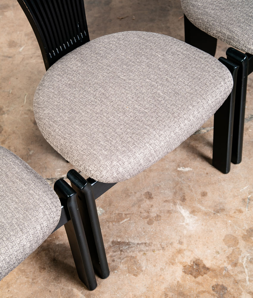 Mid Century Modern Dining Chairs Set 6 Totem Westnofa Black Torstein Nilsen Arms - Image 7